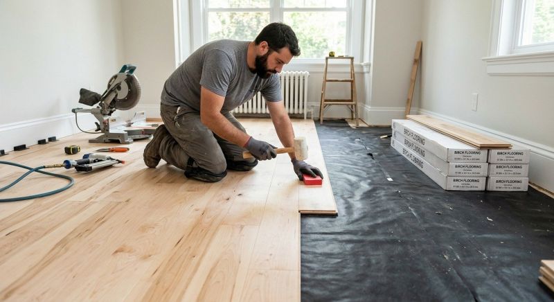 Birch Floor Installation in Castle Rock, CO