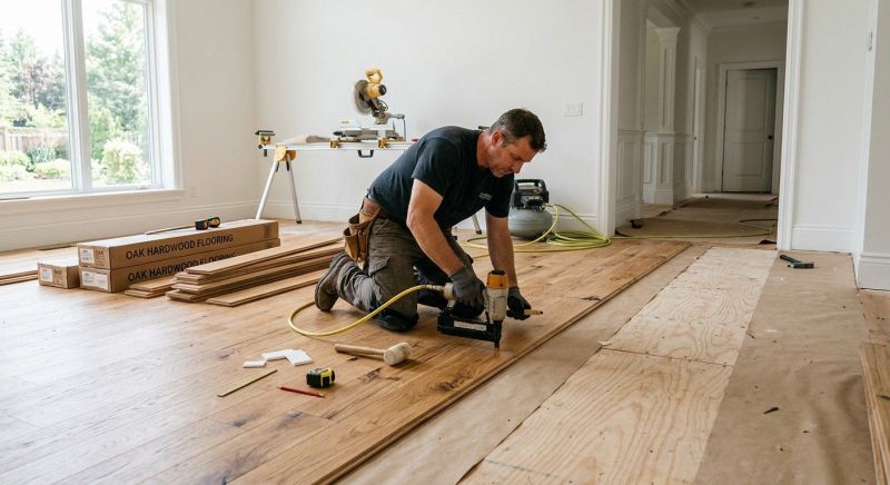 White Oak Floor Installation in Castle Rock, CO